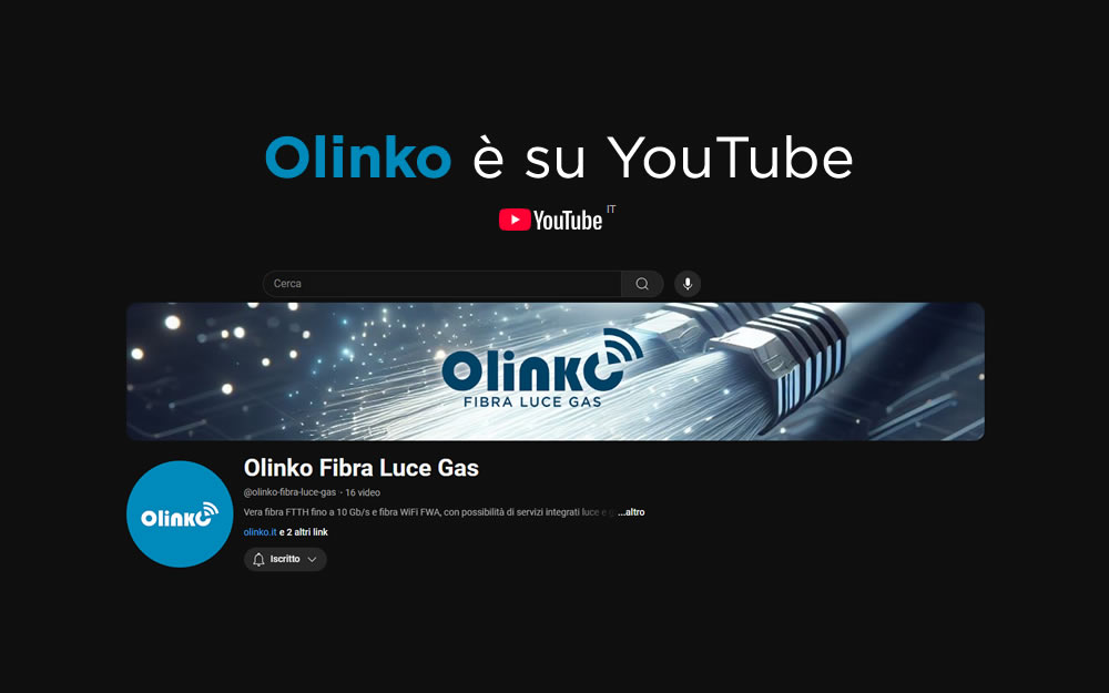 Olinko è su YouTube