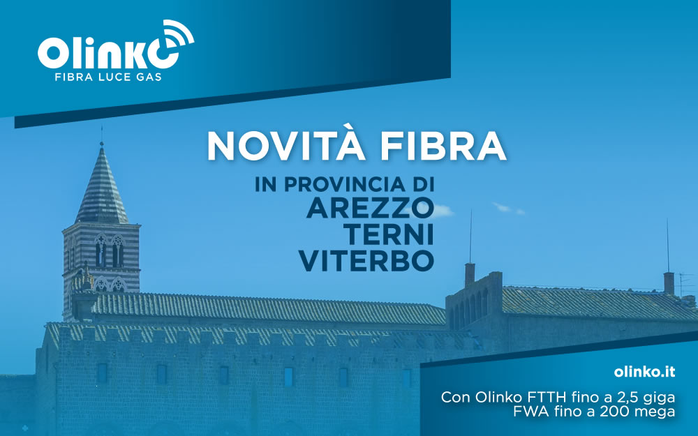 fibra provincia viterbo terni arezzo gennaio 2025